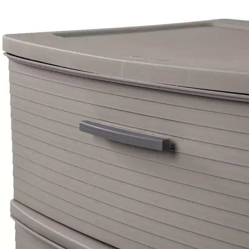 Tour large à 3 tiroirs gris foncé - Tiroirs de rangement en plastique, rangement universel portable, aucun assemblage requis