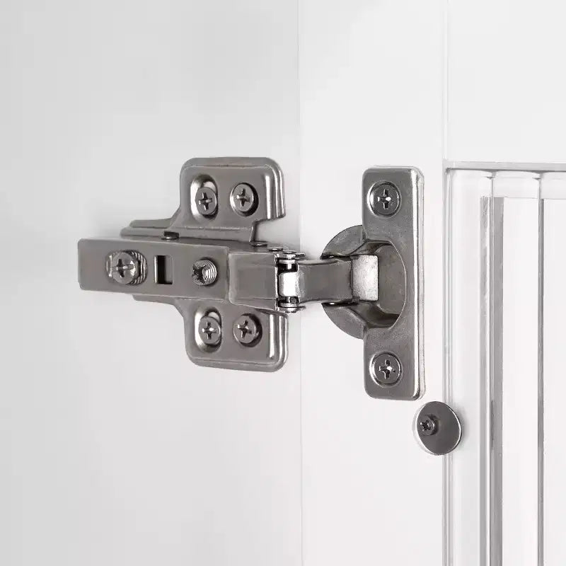 Meuble de rangement étroit pour salle de bain et buanderie à porte simple avec étagères réglables - Blanc