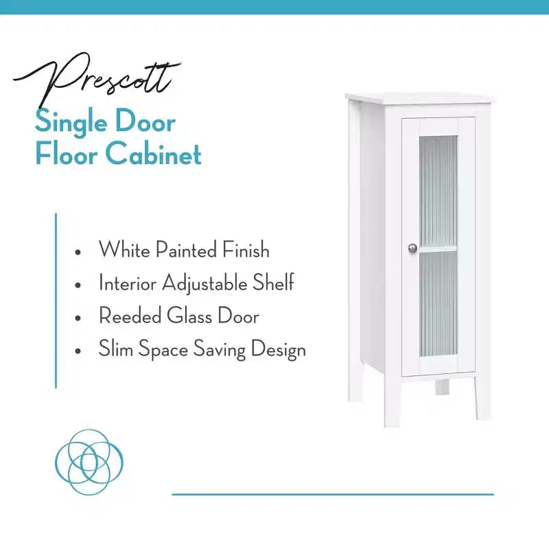 Meuble de rangement étroit pour salle de bain et buanderie à porte simple avec étagères réglables - Blanc