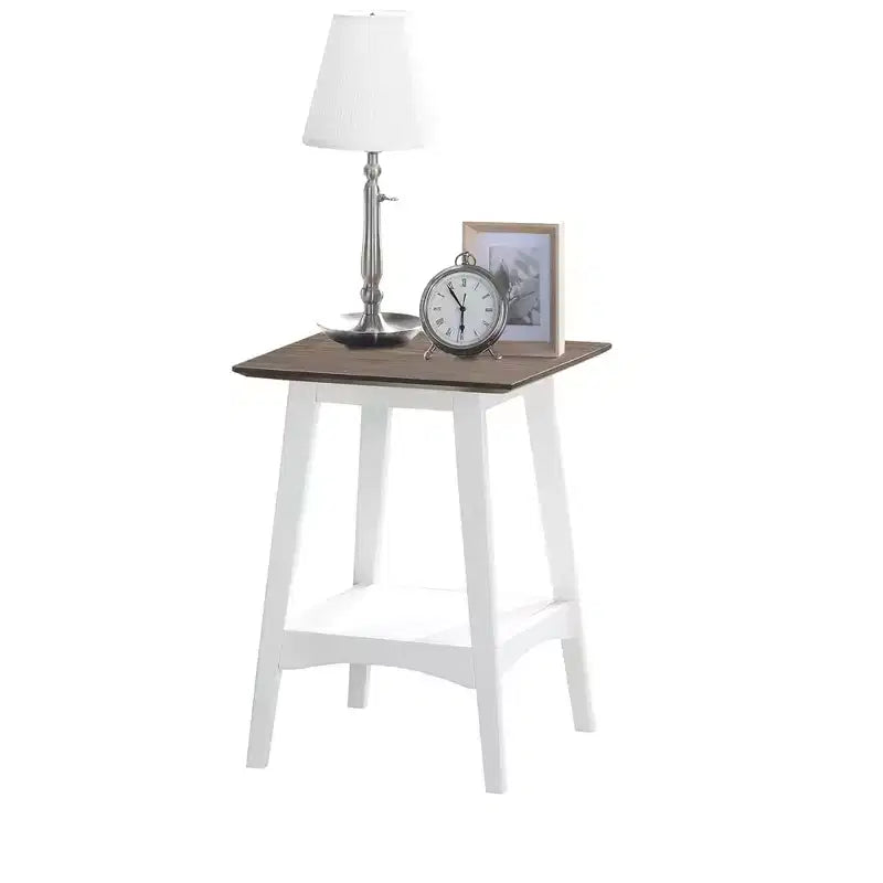 Table d'appoint rectangulaire en bois blanc de 61 cm de haut - 1 pièce