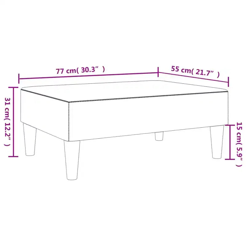 Repose-pieds ottoman moderne en velours - Siège d'appoint compact