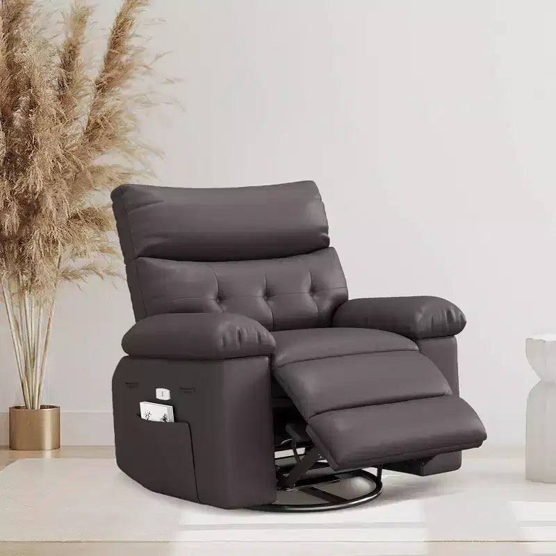 Fauteuil inclinable, pivotant et berçant extra-large avec massage, planeur rembourré