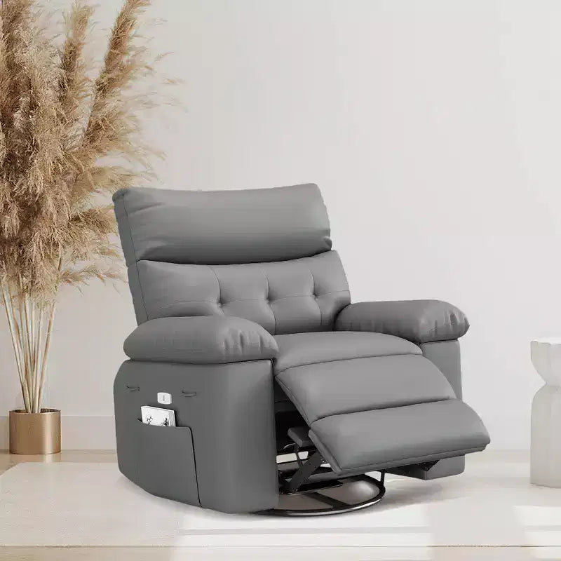 Fauteuil inclinable, pivotant et berçant extra-large avec massage, planeur rembourré