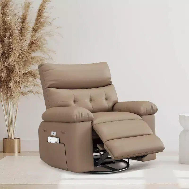 Fauteuil inclinable, pivotant et berçant extra-large avec massage, planeur rembourré