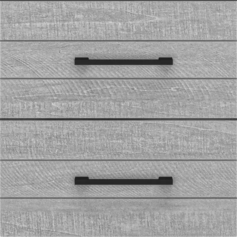 Commode 5 tiroirs avec verrouillage de sécurité, Chêne gris poussiéreux