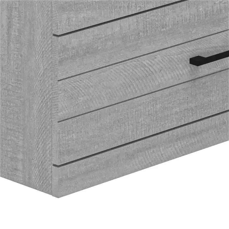 Commode 5 tiroirs avec verrouillage de sécurité, Chêne gris poussiéreux