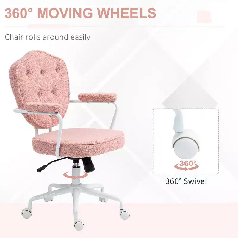 Chaise de vanité rembourrée avec hauteur réglable, chaise pivotante pour bureau à domicile, étude, salle de lecture