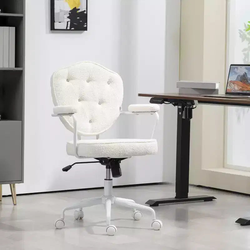 Chaise de vanité rembourrée avec hauteur réglable, chaise pivotante pour bureau à domicile, étude, salle de lecture