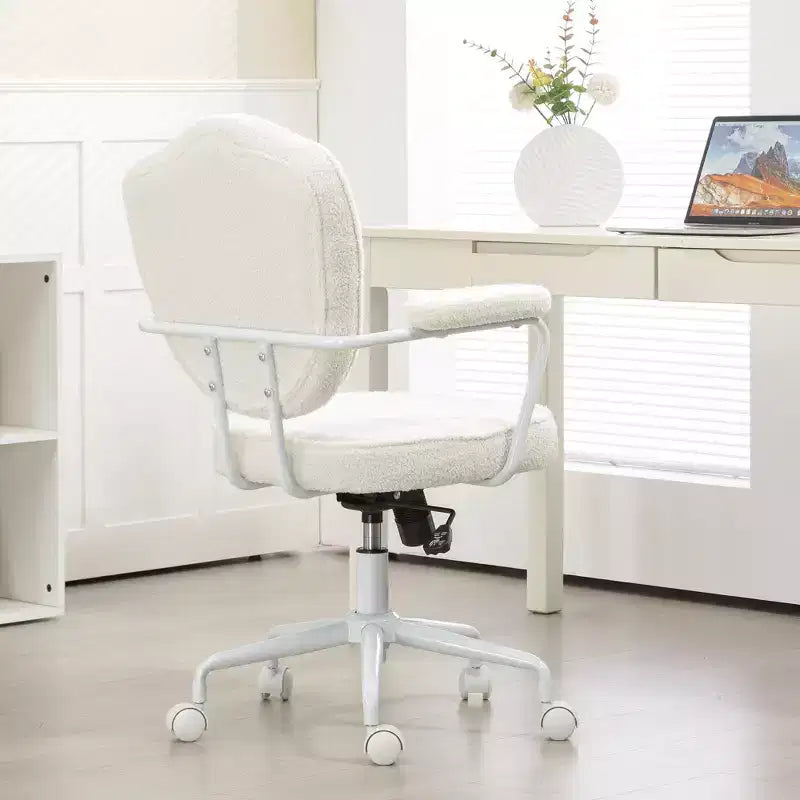 Chaise de vanité rembourrée avec hauteur réglable, chaise pivotante pour bureau à domicile, étude, salle de lecture