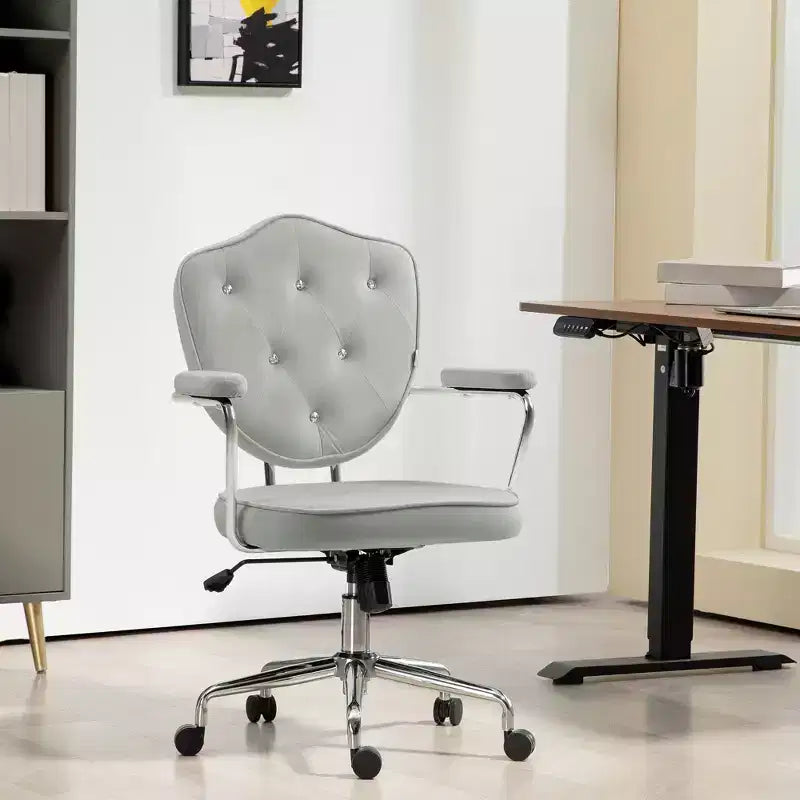 Chaise de vanité rembourrée avec hauteur réglable, chaise pivotante pour bureau à domicile, étude, salle de lecture