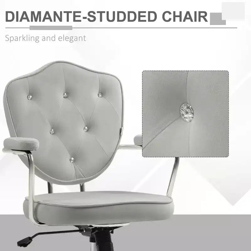 Chaise de vanité rembourrée avec hauteur réglable, chaise pivotante pour bureau à domicile, étude, salle de lecture