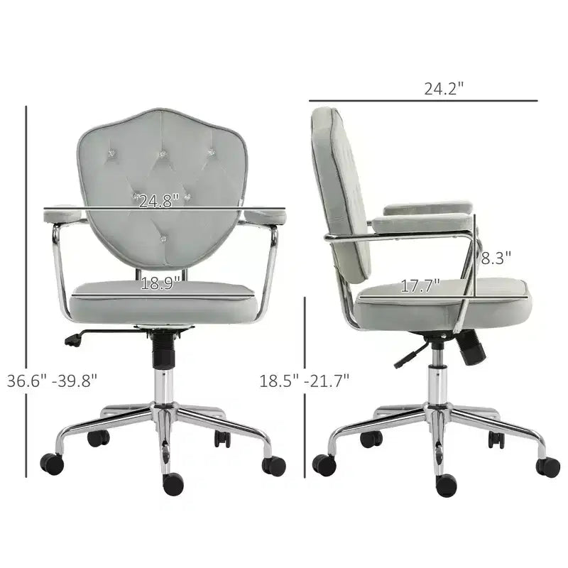Chaise de vanité rembourrée avec hauteur réglable, chaise pivotante pour bureau à domicile, étude, salle de lecture