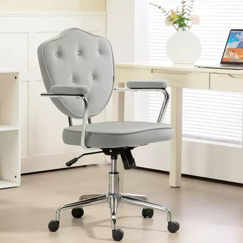 Chaise de vanité rembourrée avec hauteur réglable, chaise pivotante pour bureau à domicile, étude, salle de lecture