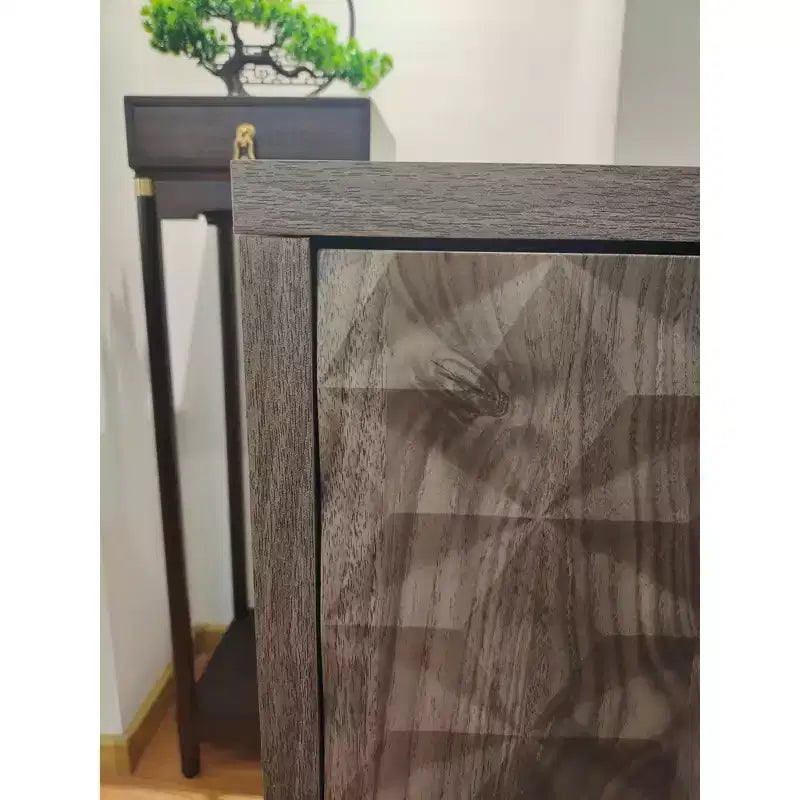 Meuble buffet moderne, buffet avec 4 portes élégantes au design géométrique, armoire de rangement pour salon, bureau, cuisine