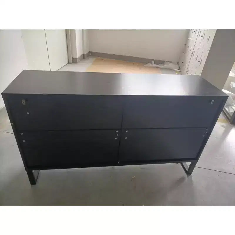Meuble buffet moderne, buffet avec 4 portes élégantes au design géométrique, armoire de rangement pour salon, bureau, cuisine