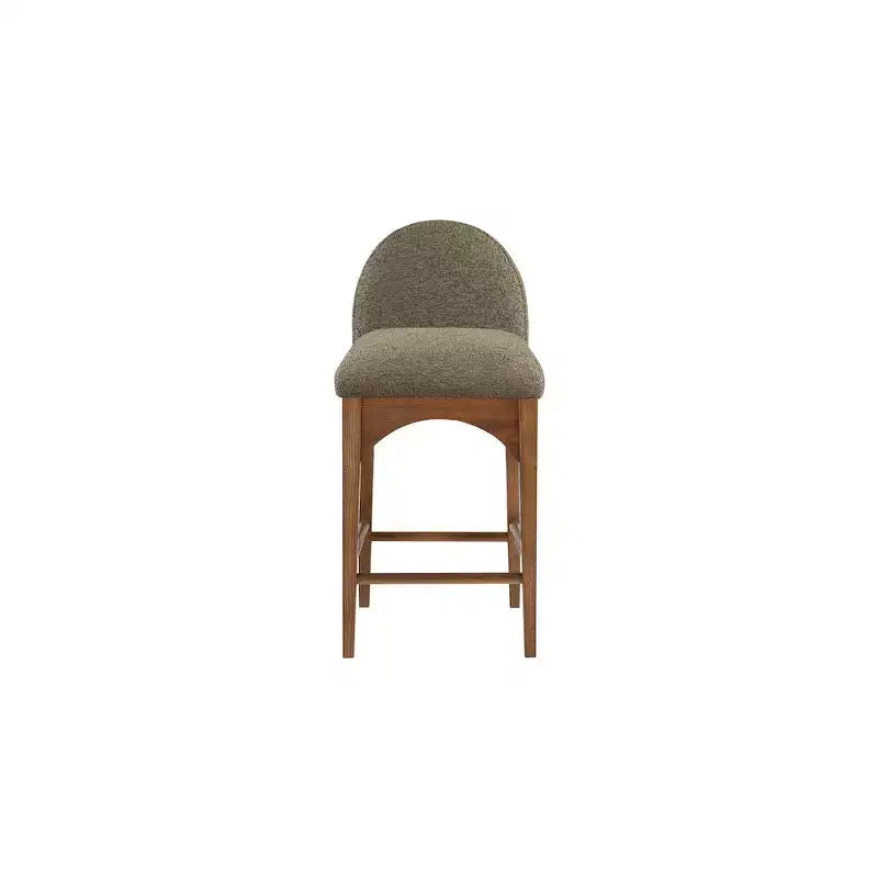 Tabouret de comptoir en tissu bouclé Olive