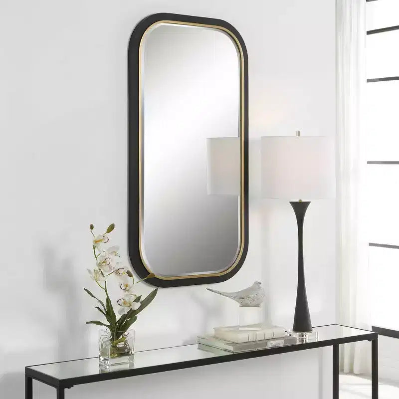 Miroir mural rectangulaire Or noir 23 1/4 x 43 1/4