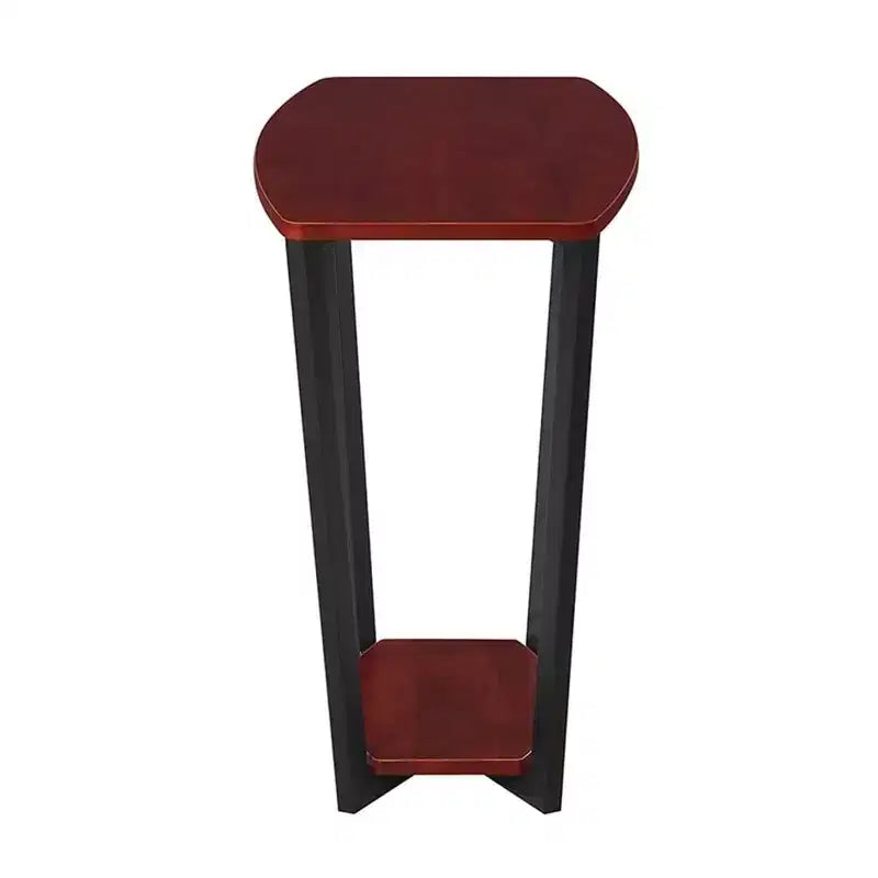 Table d'appoint rectangulaire industrielle en métal avec étagère inférieure - Grise