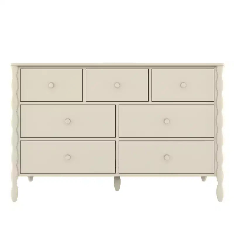 Commode à 7 tiroirs et fuseaux - Pin massif, Chambre d'enfant