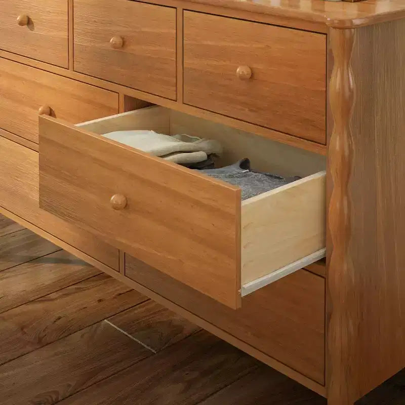 Commode à 7 tiroirs et fuseaux - Pin massif, Chambre d'enfant