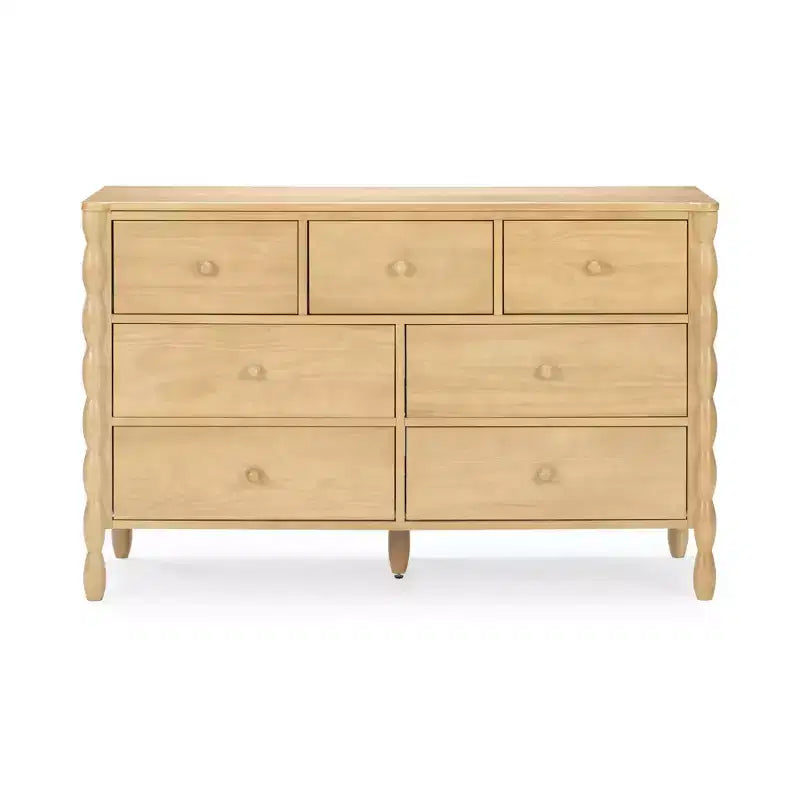 Commode à 7 tiroirs et fuseaux - Pin massif, Chambre d'enfant