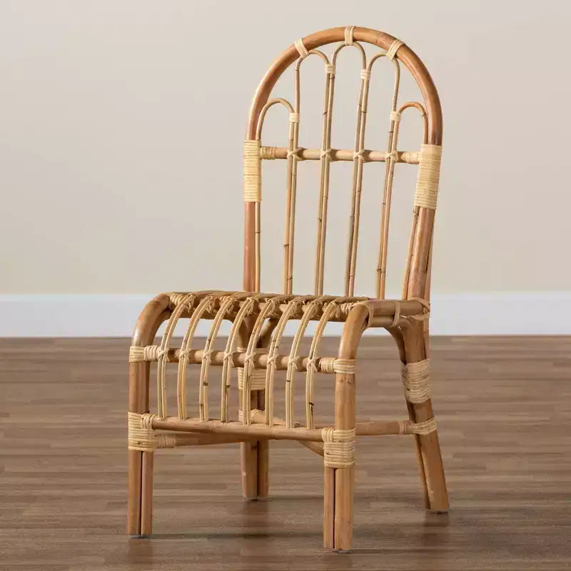 Fauteuil d'appoint en rotin naturel - Fait à la main, entièrement assemblé