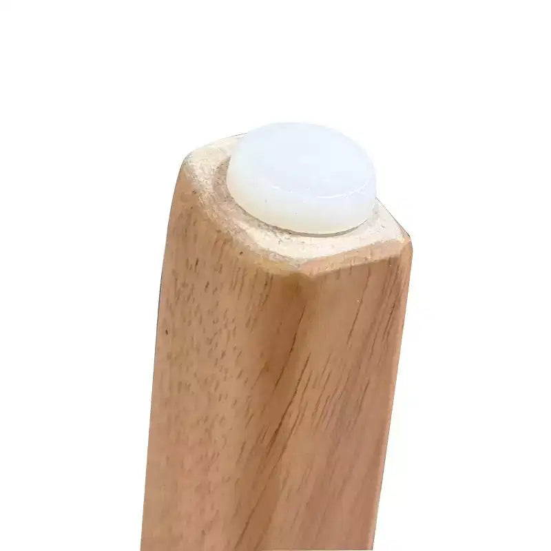 Fauteuil d'appoint en bois massif rembourré Naturel/Beige