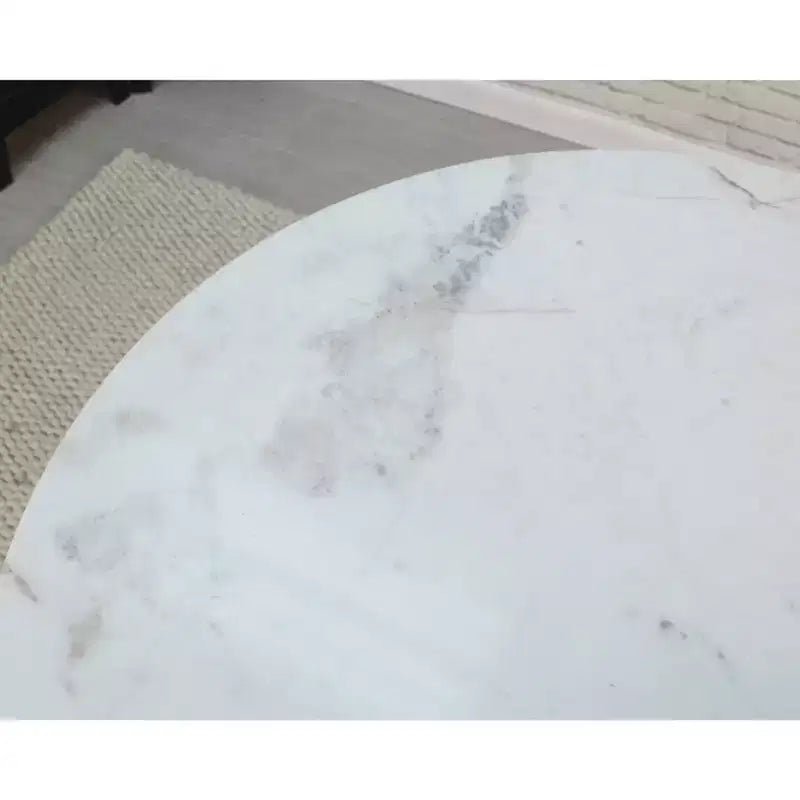 Table à manger ronde avec plateau en marbre