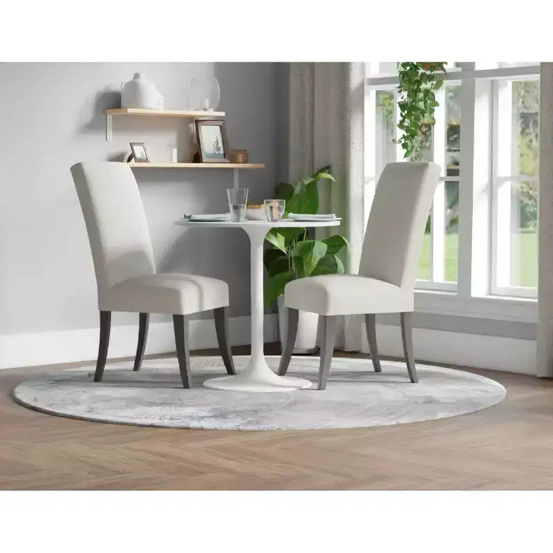 Table à manger ronde avec plateau en marbre