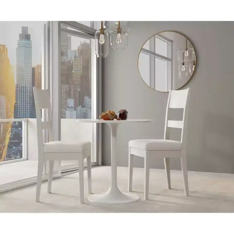 Table à manger ronde avec plateau en marbre