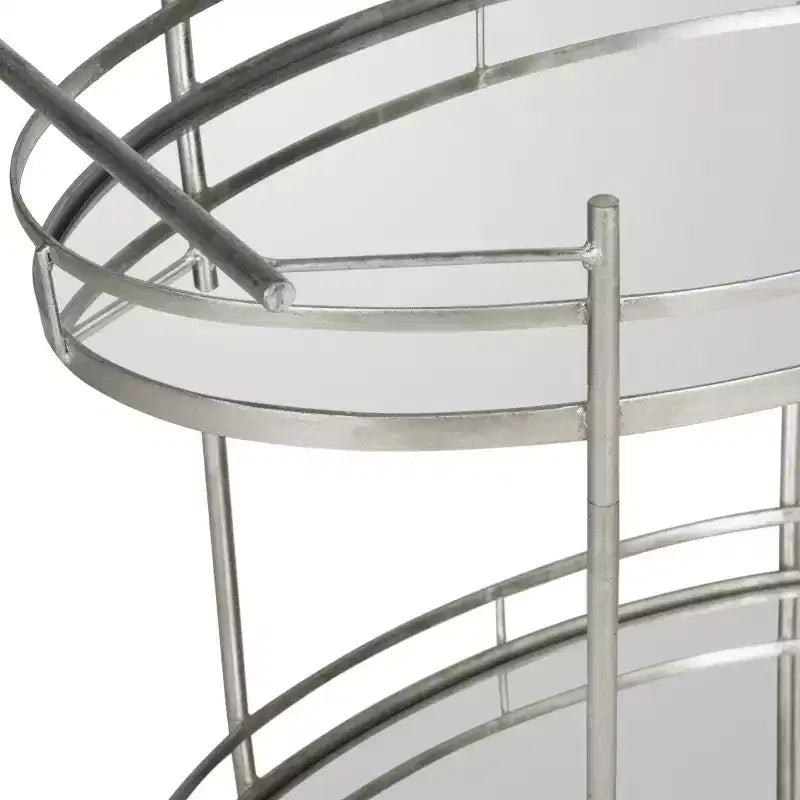 Chariot de bar - FOX2553A - Argent/Miroir