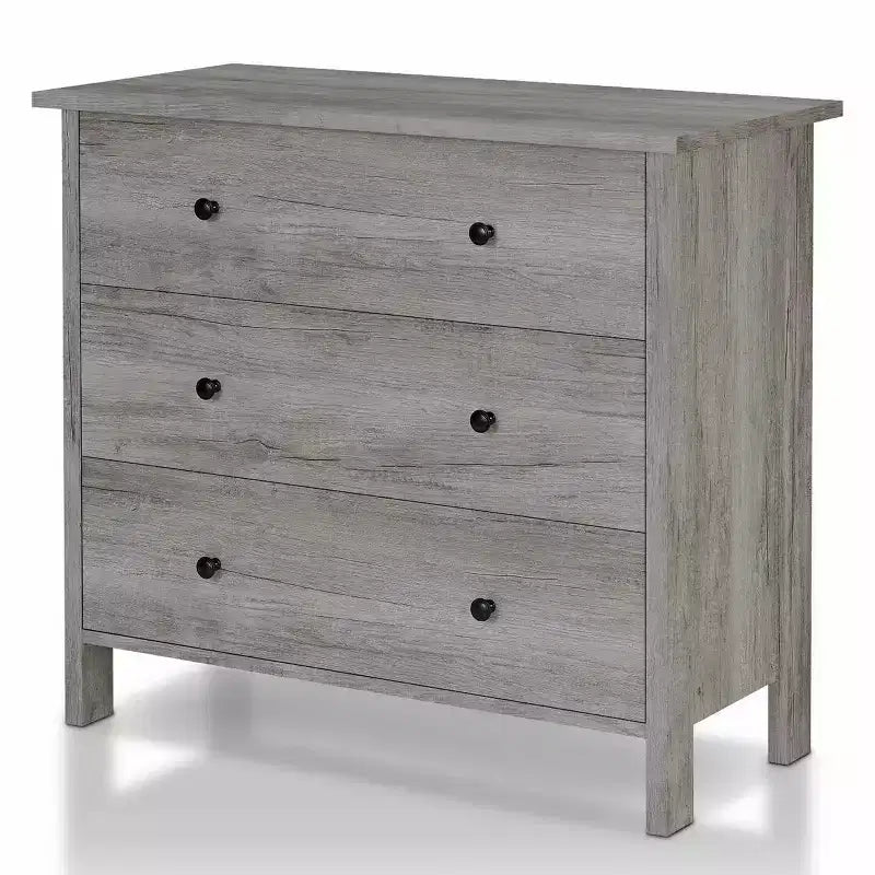 Commode à 3 tiroirs - MDF avec dispositif anti-basculement