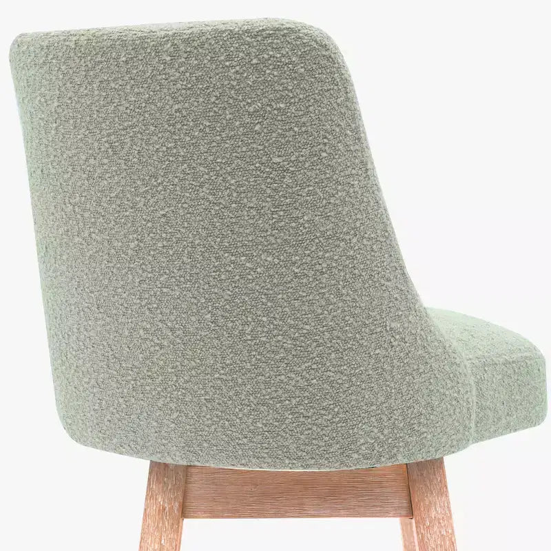 Tabouret de bar pivotant rembourré de 66 cm, hauteur comptoir, sauge du désert