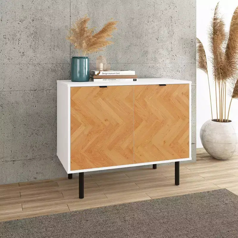 Meuble d'appoint 2 étagères moderne du milieu du siècle