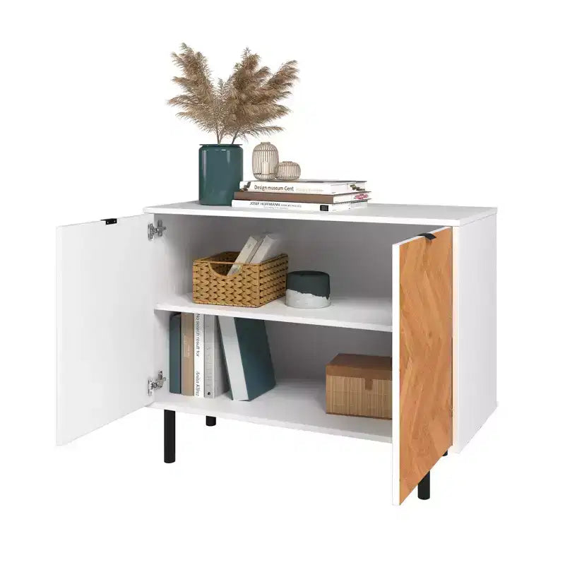 Meuble d'appoint 2 étagères moderne du milieu du siècle