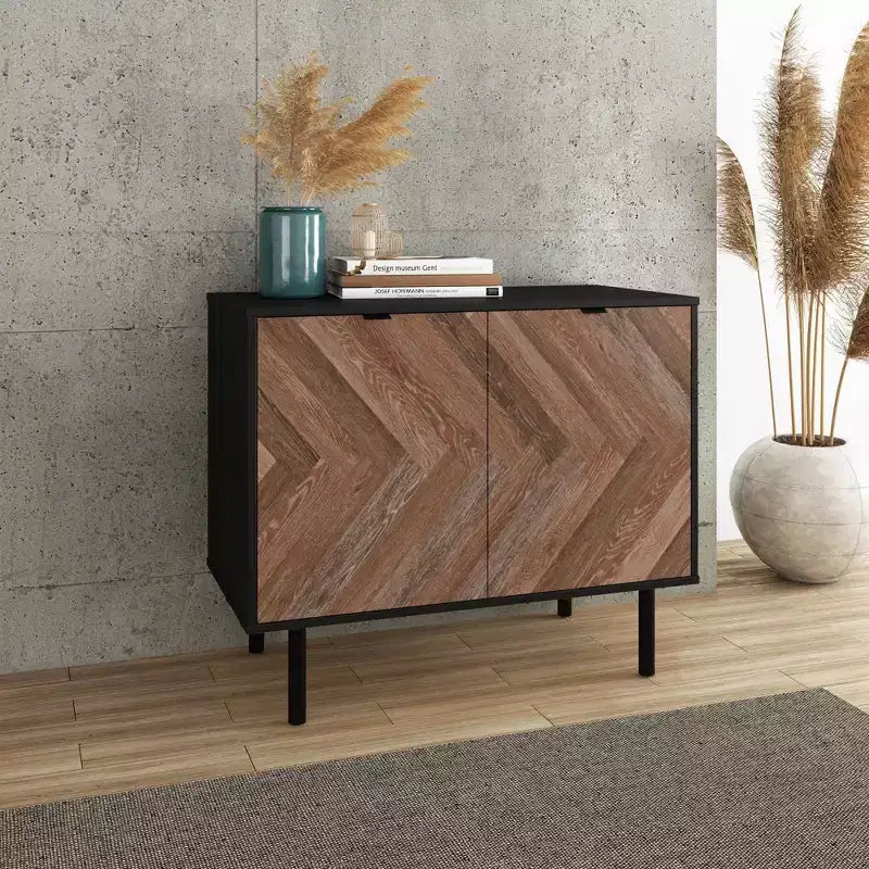 Meuble d'appoint 2 étagères moderne du milieu du siècle